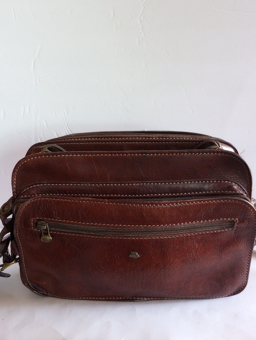 Vintage The Bridge Orvis Brown Italian Leather Crossbody bag